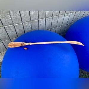 1980s Vintage New Old Stock Artisan Hand Crafted Maple/Cherry Hardwood Shoehorn